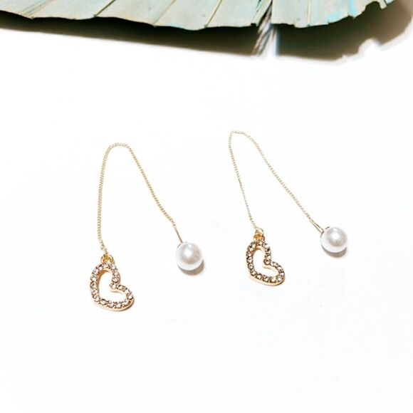 Heart threader earrings #25 - Picture 3 of 6